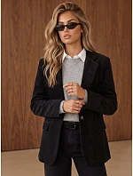 Dámská černá kordová bunda FashionStreet PY0161 Dámská černá kordová bunda FashionStreet PY0161