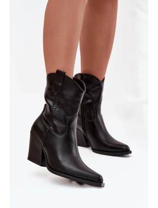 Dámské Kožené Kovářky Na Podpatku Černé Sorelia