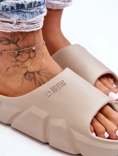 Dámské lehké pěnové pantofle Big Star LL274593 Béžové