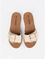 Pohodlné nazouváky dámské Jasnobeżowy platforma Pohodlné nazouváky dámské Jasnobeżowy platforma