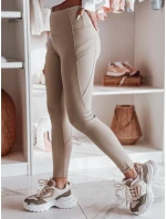 Dámské legíny s vysokým pasem FLEXION beige FashionStreet UY2337