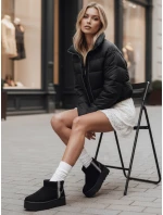 Dámské semišové sněhule černé FashionStreet ZY1297