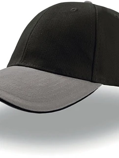 Atlantis Headwear Liberty Sandwich 6 panelová kšiltovka "Liberty Sandwich" 33.0005 black grey/black