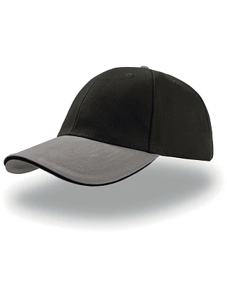 Atlantis Headwear Liberty Sandwich 6 panelová kšiltovka "Liberty Sandwich" 33.0005 black grey/black Atlantis Headwear Liberty Sandwich 6 panelová kšiltovka "Liberty Sandwich" 33.0005 black grey/black
