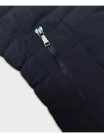 Tmavě modrá prošívaná dámská zimní bunda J Style (16M9119-215) Tmavě modrá prošívaná dámská zimní bunda J Style (16M9119-215)