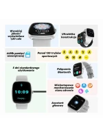 Dámské chytré hodinky GRAVITY GT18-8 béžový silikonový řemínek + bílý řemínek Dámské chytré hodinky GRAVITY GT18-8 béžový silikonový řemínek + bílý řemínek