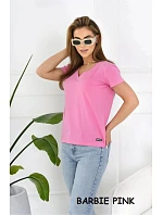 Dámské tričko Serek s krátkým rukávem hnědé - Off Pink