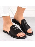 Pohodlné žabky se zirkony S.Barski W OLI258A černá Pohodlné žabky se zirkony S.Barski W OLI258A černá