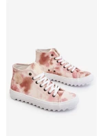 Dámské tenisky High Big Star LL274048 Béžovo-růžová Dámské tenisky High Big Star LL274048 Béžovo-růžová