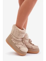 Sněhule S Kožíškem A Šněrováním Béžové Silvara Sněhule S Kožíškem A Šněrováním Béžové Silvara