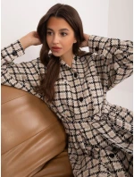 LK SK 509521 šaty.48 černá a béžová