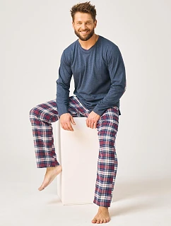 Pyžamo Key MNS 410 B26 dlouhé rukávy 3XL–4XL