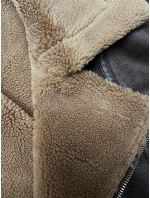 Hnědý krátký dámský kožich Ann Gissy (AG9-9006)