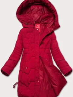 Dámská bunda ve vínové bordó barvě pro přechodné období s kapucí LHD (LHD-24585)