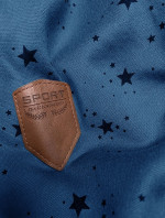 Světle modrá dámská mikina s kapucí a se vzorem hvězdiček (2305)