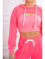 Bavlněná 3dílná sada růžová neonová