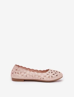 Dětské Ažurové Baletky S Leskem Růžové Zindira