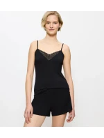 Dámský pyžamový top Aura Spotlight Camisole - BLACK - černý 0004 - TRIUMPH Dámský pyžamový top Aura Spotlight Camisole - BLACK - černý 0004 - TRIUMPH