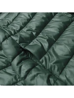 Tmavě zelená krátká dámská bunda s úpletovými stahovacími lemy (P22/P3-6636/P3-6023-33)