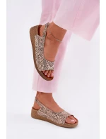 Kožené Dámské Sandály Na Klínku Maciejka L7069-04 Béžové Kožené Dámské Sandály Na Klínku Maciejka L7069-04 Béžové