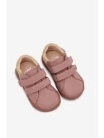 Dětské kožené polobotky Barefoot Růžové Bartek 8600355