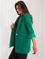 Zelené sako s dlouhým rukávem