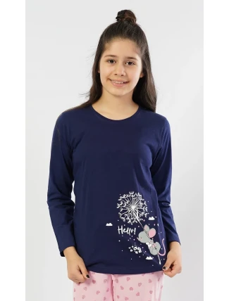 Dětské pyžamo dlouhé Myš s pampeliškou Dětské pyžamo dlouhé Myš s pampeliškou