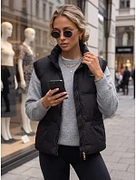 Dámská prošívaná vesta s stojáčkem, černá, FashionStreet TY5967 Dámská prošívaná vesta s stojáčkem, černá, FashionStreet TY5967