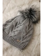 Fleecová čepice Ela K242 světle šedá Fleecová čepice Ela K242 světle šedá