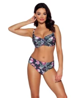 Dámská plavková podprsenka SK-167 Tmavě modrá s květy - Ava