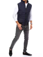 Pánská prošívaná tmavě modrá vesta FashionStreet TX4020