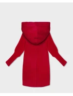 Červená bunda - přehoz přes oblečení typu alpaka s kapucí (19905.1)
