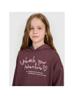 Dívčí mikina oversize s kapucí 4F 4FJRAW25TSWSF2429-51S Dívčí mikina oversize s kapucí 4F 4FJRAW25TSWSF2429-51S