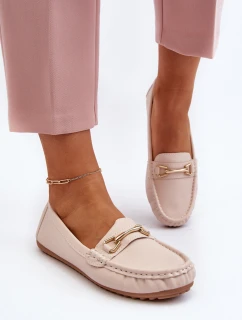 Dámské nazouvací mokasíny se třpytivým zdobením Béžove This Moment