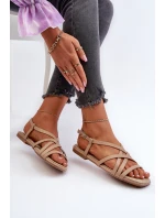 Ploché dámské sandály Big Star NN274012 Beige