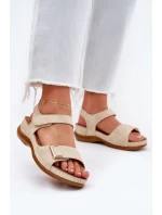 Pohodlné dámské sandály na platformě béžové Sadevale