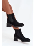 Dámské kotníkové boty na platformě černé Luvina Dámské kotníkové boty na platformě černé Luvina