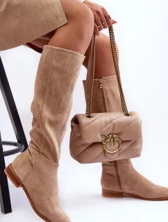 Dámské kozačky MVP318 Béžová - GIVANA