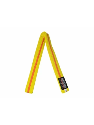 Žlutý kimono pásek s oranžovým lemováním 06224-280040704 - Masters Žlutý kimono pásek s oranžovým lemováním 06224-280040704 - Masters