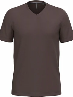 Kariban K 357 Pánské tričko s výstřihem do V 20.K357 chocolate
