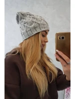 Fleecová čepice Sonia K201 světle šedá