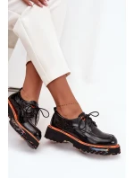 Kožené dámské lakované polobotky Artiker 57C0176 Černé