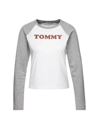 Dámské Tričko s dlouhým rukávem UW0UW01906-101 - Tommy Hilfiger Dámské Tričko s dlouhým rukávem UW0UW01906-101 - Tommy Hilfiger