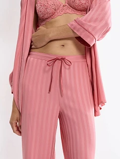 Dámské pyžamové kalhoty Amourette Jacquard Trousers TRIUMPH RED - růžové - Triumph