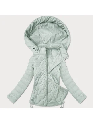 Krátká dámská prošívaná bunda v mátové barvě J Style (16M9239-156)