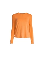 CASALL Delight Tričko s dlouhým rukávem Crew Neck juicy orange