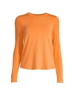 CASALL Delight Tričko s dlouhým rukávem Crew Neck juicy orange
