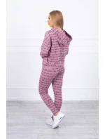 Tmavě růžová sada s potiskem Tmavě růžová sada s potiskem