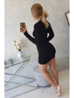 Pruhované vypasované šaty černé Pruhované vypasované šaty černé