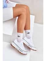 Nízké Dámské Tenisky Na Platformě Bílé Aradwin